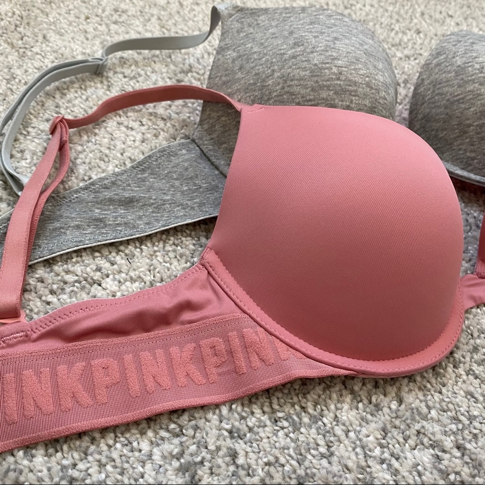 2 VS Pink brand push up bras